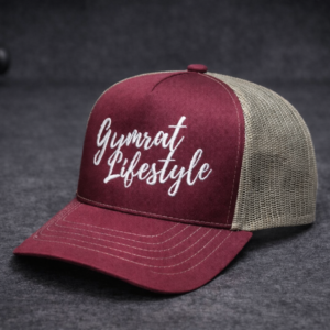 Trucker Cap – Burgundy & Khaki